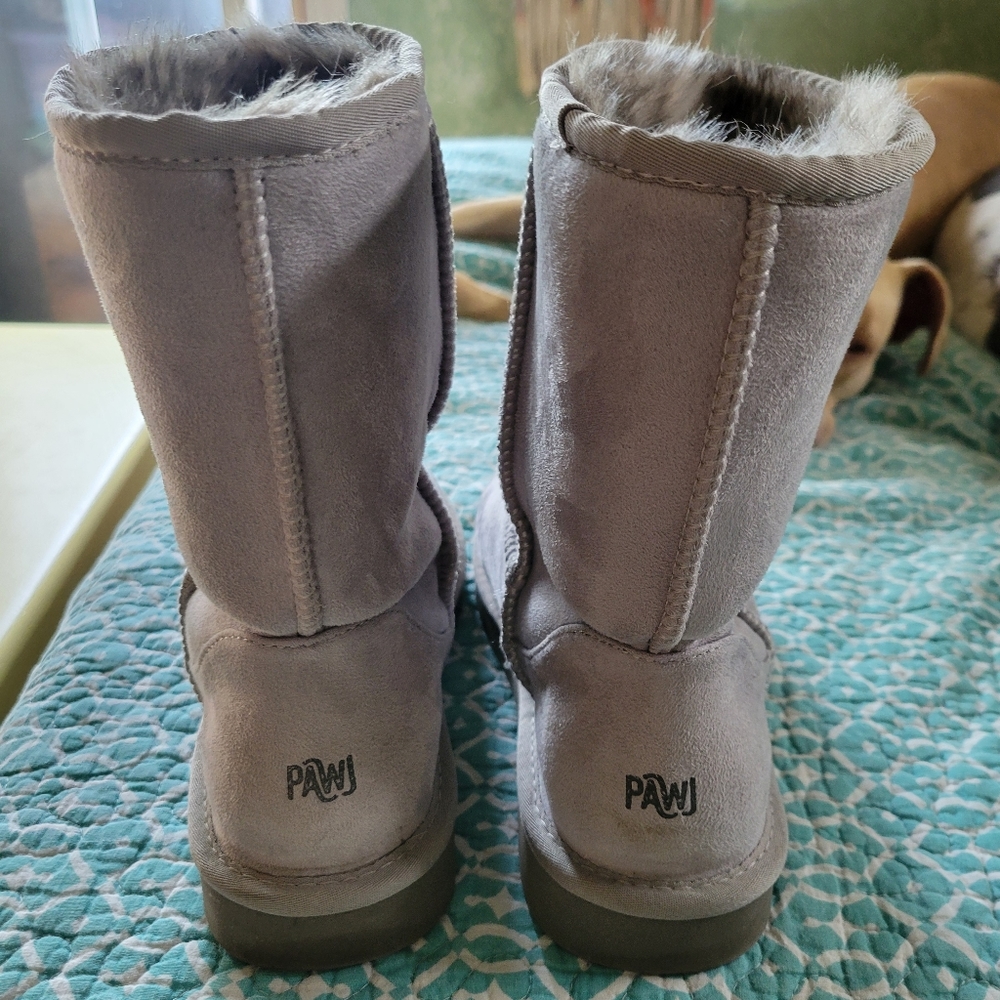 PAWJ vegan boots Grey women's 8